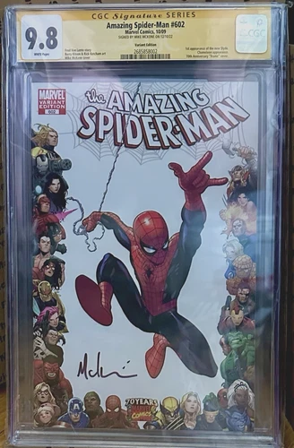 AMAZING SPIDER-MAN #602 (CGC SS 9.8) SIGNED MIKE MCKONE - 70TH ANNIV BORDER