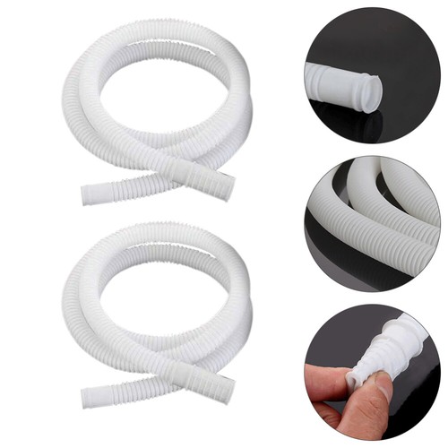 2 Pcs Air Conditioning Drain Pipe Extension Plastic Washing Machine Hose