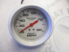 Auto Meter Pro-Comp Marine 80 MPH Speedometer Speedo Gauge