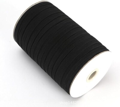 ELASTIC: Brand New 288 Yards 1/4 In Black Elastic