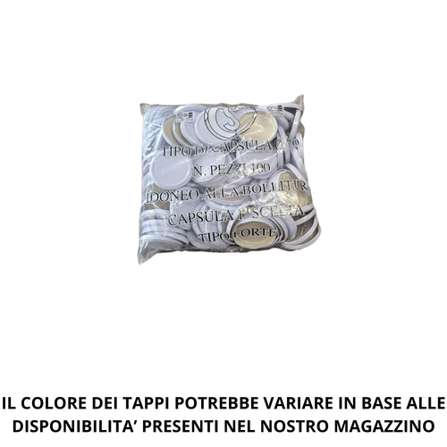 1 BUSTA TAPPI CAPSULE PER VASETTI 100 PEZZI DIAM. 82/77/70/66/63 ALTRI 1° SCELTA - Imagen 9 de 11