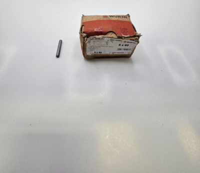 (QTY 40) Wurth Cylindrical Parallel pin M6-6X40, Unhardened 5094 006040