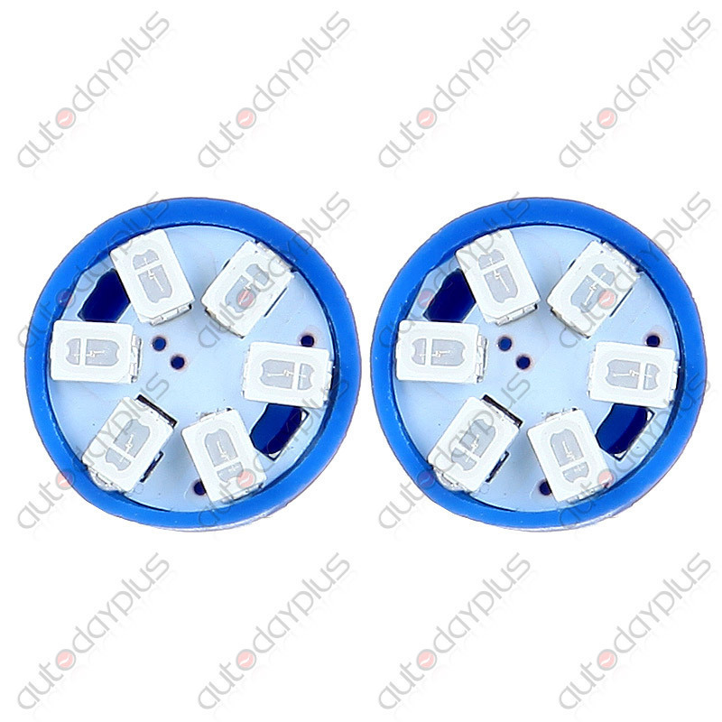 2pcs License Plate Tag 10-SMD LED Blue Light Bulbs T10 Wedge 168 194 2825 W5W eB