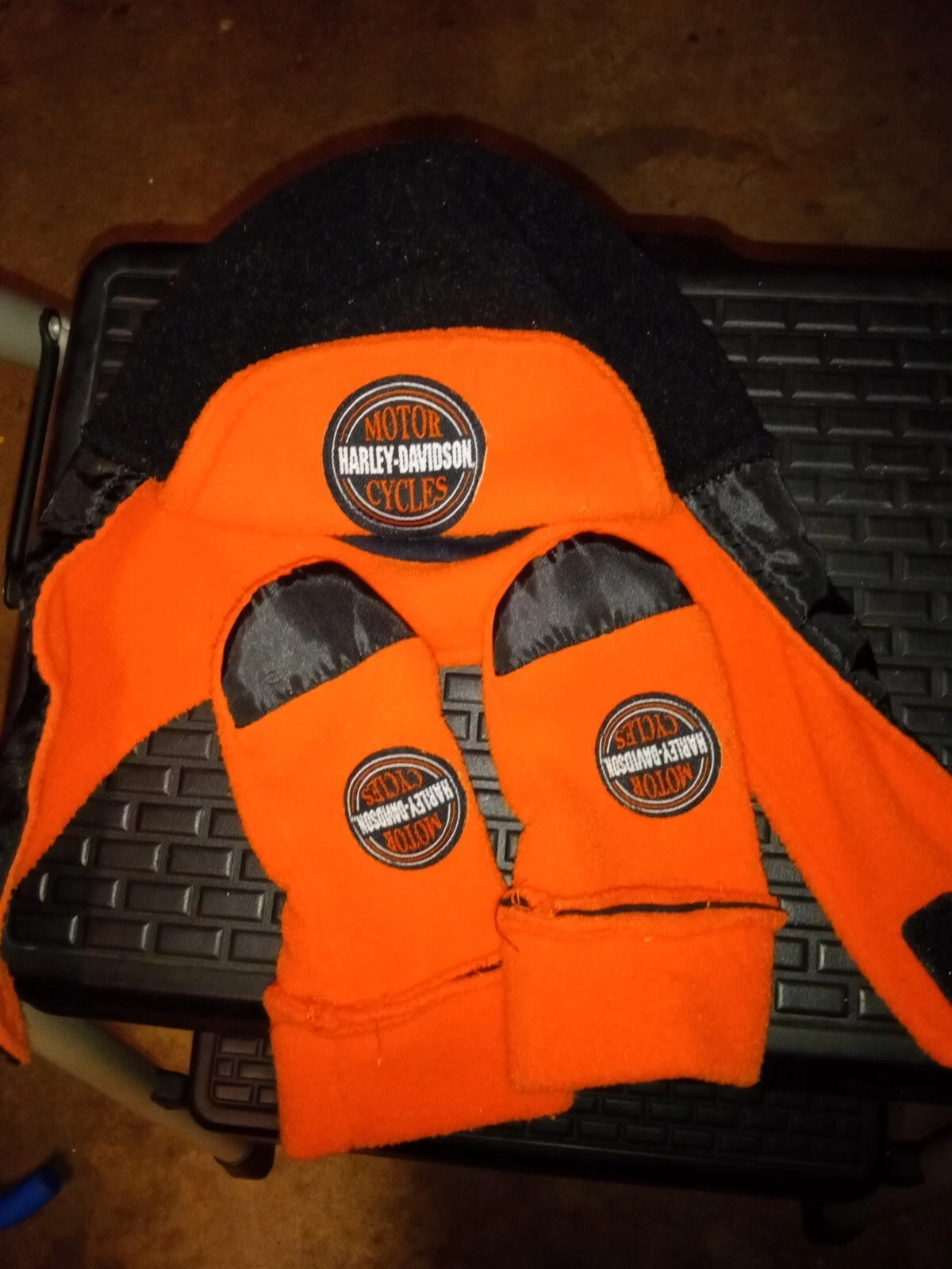Baby Harley Davidson Matching Hat and Gloves