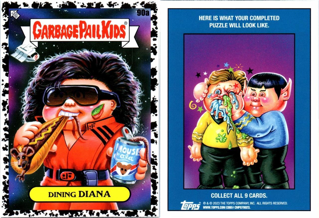 2023 Topps Garbage Pail Kids InterGoolactic Mayhem Black Hole #90a Dining Diana front