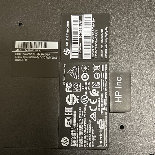 Lot Of(5) HP T530 TC GX215JJ 1.5GHz 4GB 32GB SSD Thin Client No Adapter - Picture 4 of 7