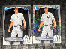 CAM SCHLITTLER 2025 Bowman Chrome 1st Bowman Mojo Refractor+Base Combo6 Yankees