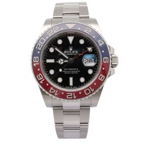 Rolex GMT-Master II Steel Pepsi Bezel Black Dial Oyster Men Watch 126710BLRO
