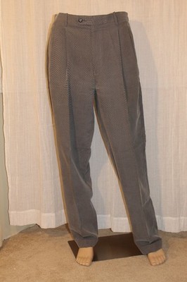 Men's Chereskin Grey Pattern Dress Pants 34 W, 34 L 47% polynosic 53% polyester