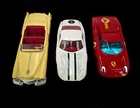 Vintage Corgi Toys #314 Ferrari Berlinetta, #324 Marcos Volvo & Dinky Cadillac