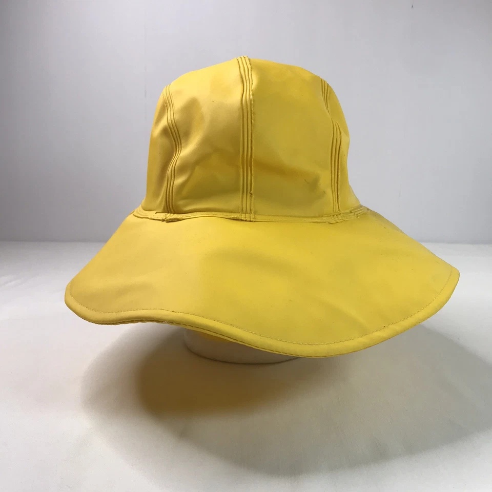 *RARE* Carhartt Yellow Rain Fishing Hat PVC Waterproof Lined Bucket DISCONTINUED - Image 4 of 4