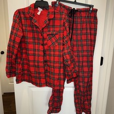 Wondershop 100 Cotton Pajamas Medium Red Black Plaid NWOT