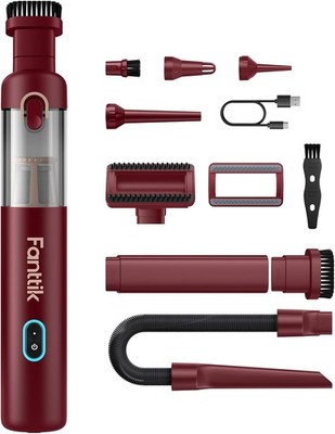 Fanttik Slim V8 APEX Akku-Autostaubsauger 19000 Pa 4-in-1 Handstaubsauger Rot