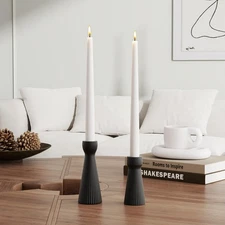 Taper Candle Holders for Candlesticks Ceramic Candle Stick Candle Holder- Set...