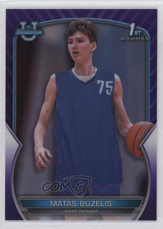 2022-23 Bowman U Chrome Purple Refractor 140/399 Matas Buzelis #84 1o0z