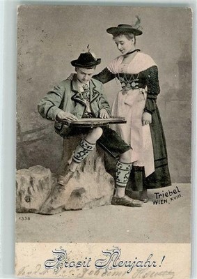 10317038 - Salzburg Neujahr Foto von Triebel Wien Trachten Oesterreich AK