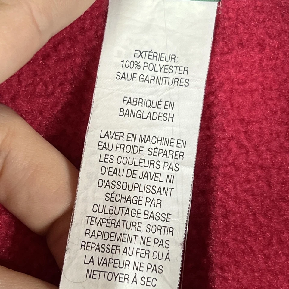 LL Bean Fleece Vest Girls Small Pink Purple Full Zip Sleeveless Outdoor Hiking - Image 4 of 4