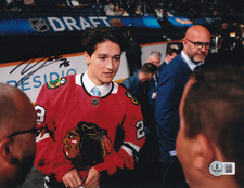 NICK LARDIS signed (CHICAGO BLACKHAWKS) Hockey 8X10 photo BECKETT BU14999