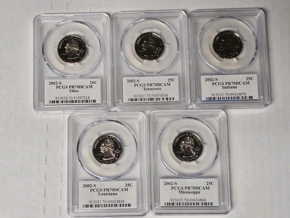 2002-S  Clad  Proof State Quarter Set PCGS PR70 DCAM-State Flag !!!Ships Free!!! - Image 2 of 4