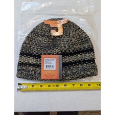 Screamer Baxter Beanie NWT Adult Black/Tan Marled Knit Hat