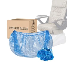 400 Pcs Disposable Pedicure Spa Liners Blue Foot Bath Bags for Massage Chair
