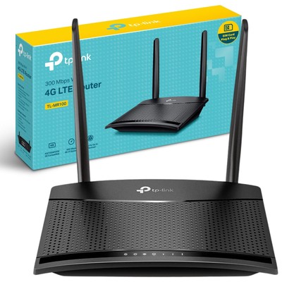 TP-Link TL-MR100 300 Mbps Wireless N 4G LTE Router, Supports Up to 32 Devices, 4