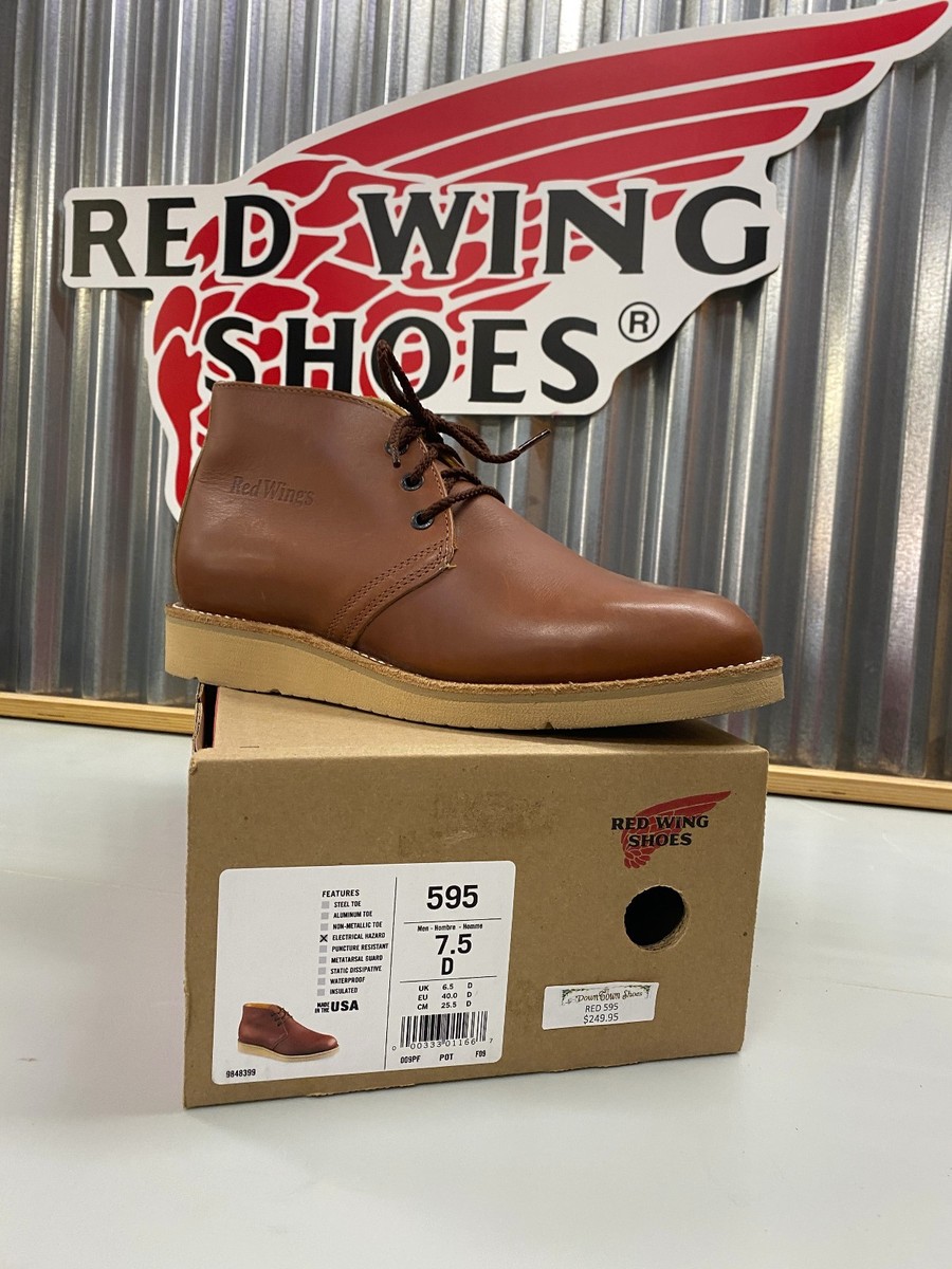 Red Wing 595 Heritage Chukka Mens Brown Leather Shoes 8 EE 