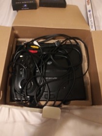 SEGA Saturn V2 Black Console with worldstar baseball and saroo (no controller)