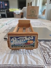 Vintage Peaches Music  Video Wooden Crate 12.5" X 5.5"