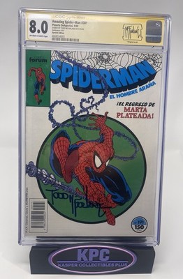  Amazing Spider-Man #301 CGC 8.0 SS   Todd McFarlane Signed Spanish Edition 
