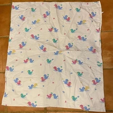 Vintage Multicolor Duck Receiving Blanket 1990s