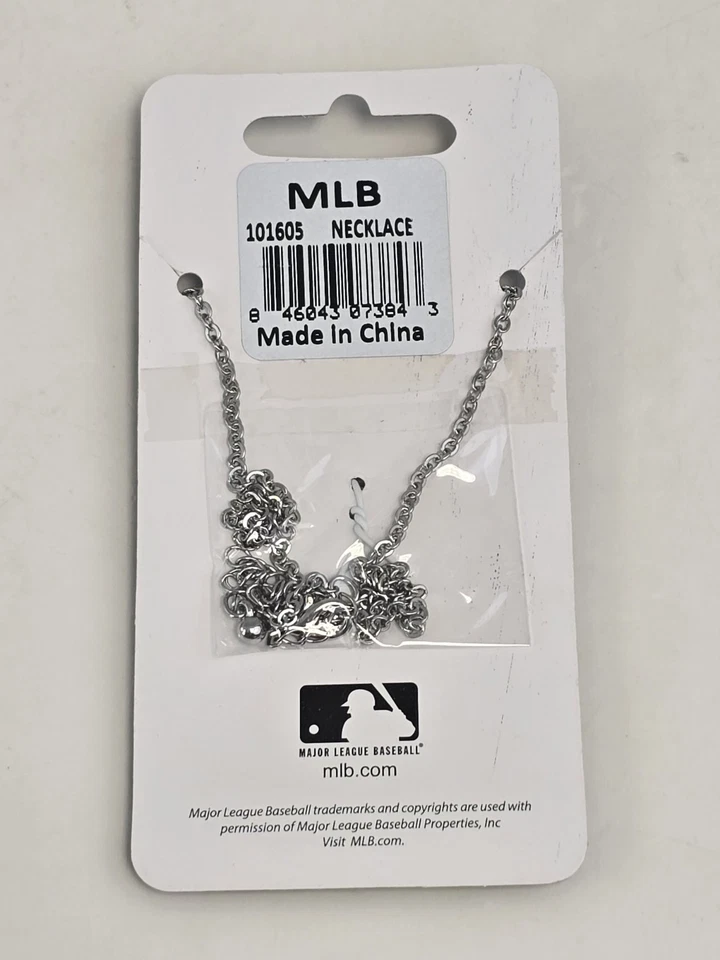 Game Time Los Angeles Angels MLB logo Disc chain necklace Rhinestone Accent New - Image 4 of 4