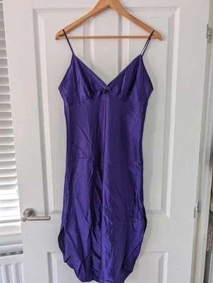 Vintage Heather Nicole Purple Satin Slip Dress- Size - Image 1 of 4