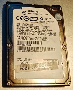 Hitachi TravelStar 5K250 250GB,Intern,5400RPM,6,35 cm (2,5 Zoll)...