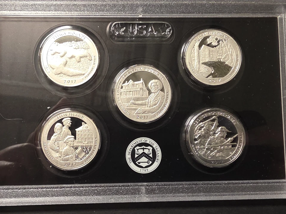 2017 SILVER Proof Set.  Original as minted by U.S. Mint 10 coins total - Image 3 of 4