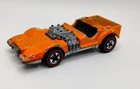 Vintage 1973 Original Mattel Hot Wheels Redline Odd Job Orange Missing Top