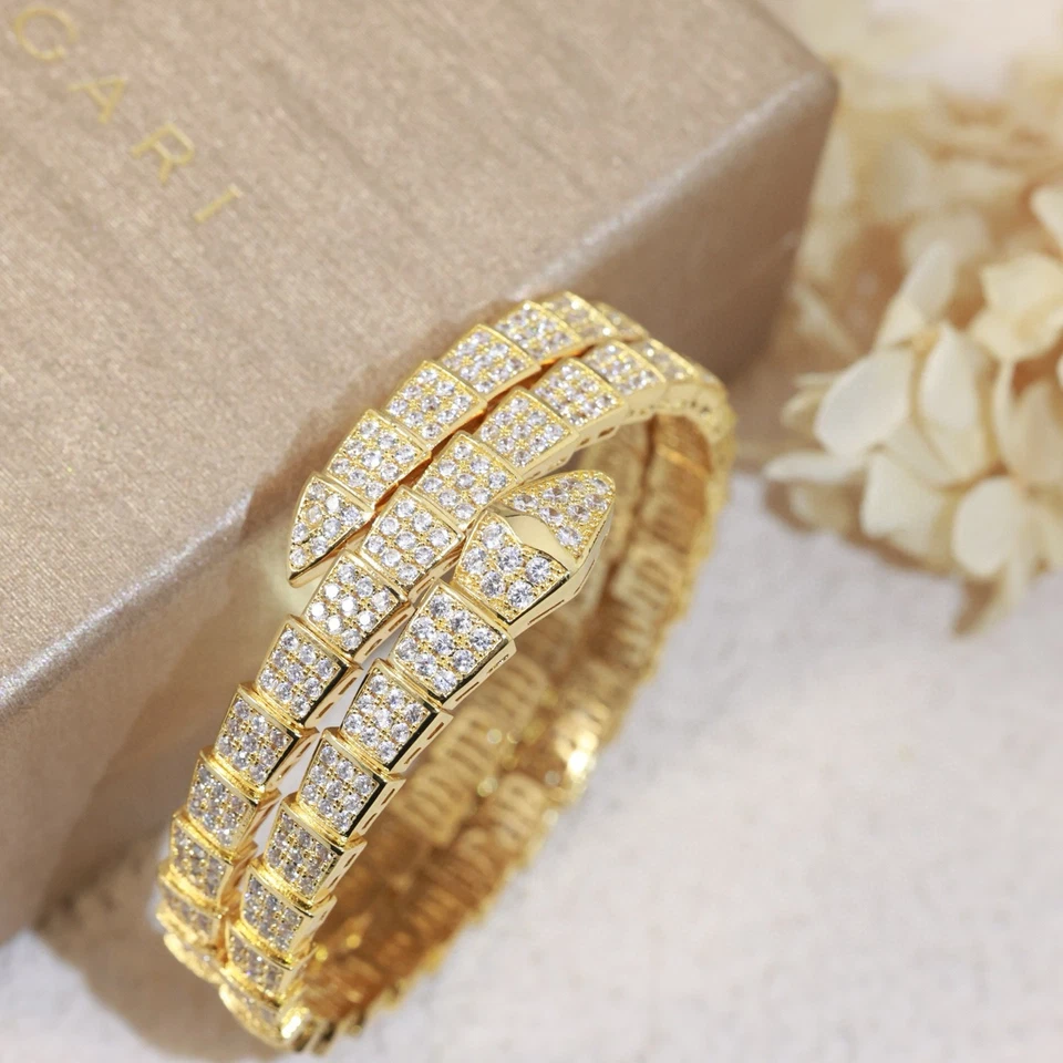 La pulsera única en forma de serpiente extendida y curva de la serpiente espiritual Foto 3 de 4