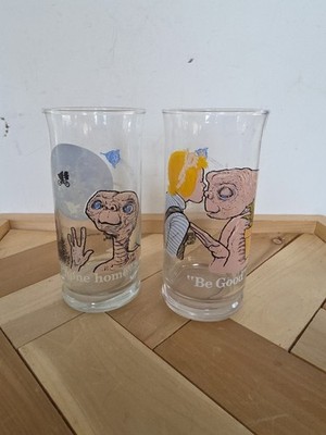 Two 1982 E.T. Phone Home Glasses Pizza Hut Limited Edition Collector s Series