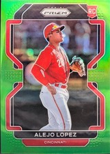2022 Panini Prizm Lime Green Parallel #246 Alejo Lopez Cincinnati Reds /125
