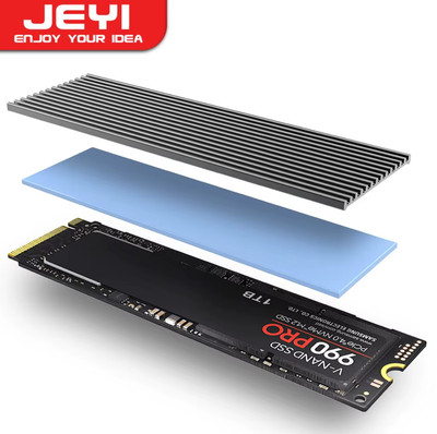 JEYI M.2 SSD-Kühlkörper, Aluminium-NVMe-Kühler 2280, Solid-State-Laufwerke
