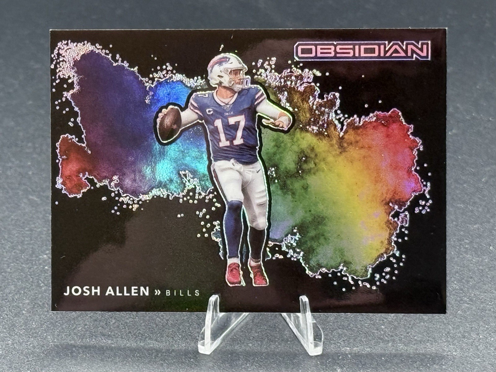2020 Panini Obsidian Football Josh Allen Color Blast Black SSP NO. CBB7