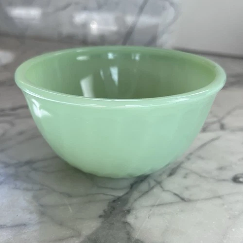 Rare 5" Vintage Fire-King Jadeite Swirl Mixing Bowl - Smallest of 5-Piece Set