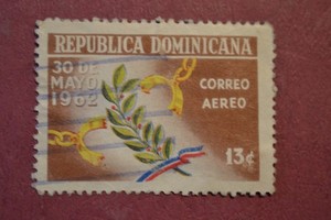 Dominican Republic 13 cent Anti-Trujillo 30 Mayo 1962 Anniversary Stamp Used