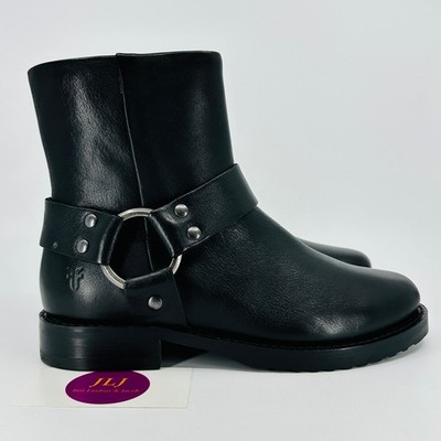 Frye Women's Veronica Flex Harness Black Leather Ankle Boots 41541 Size 6