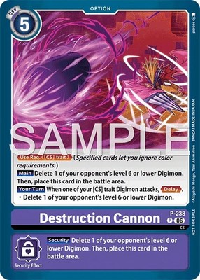 Destruction Cannon - P-238 NM - Digimon TCG