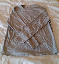 Hanes Comfort Soft Women's Long Sleeve Gray T-shirt 2XL Round Neck Tag Free