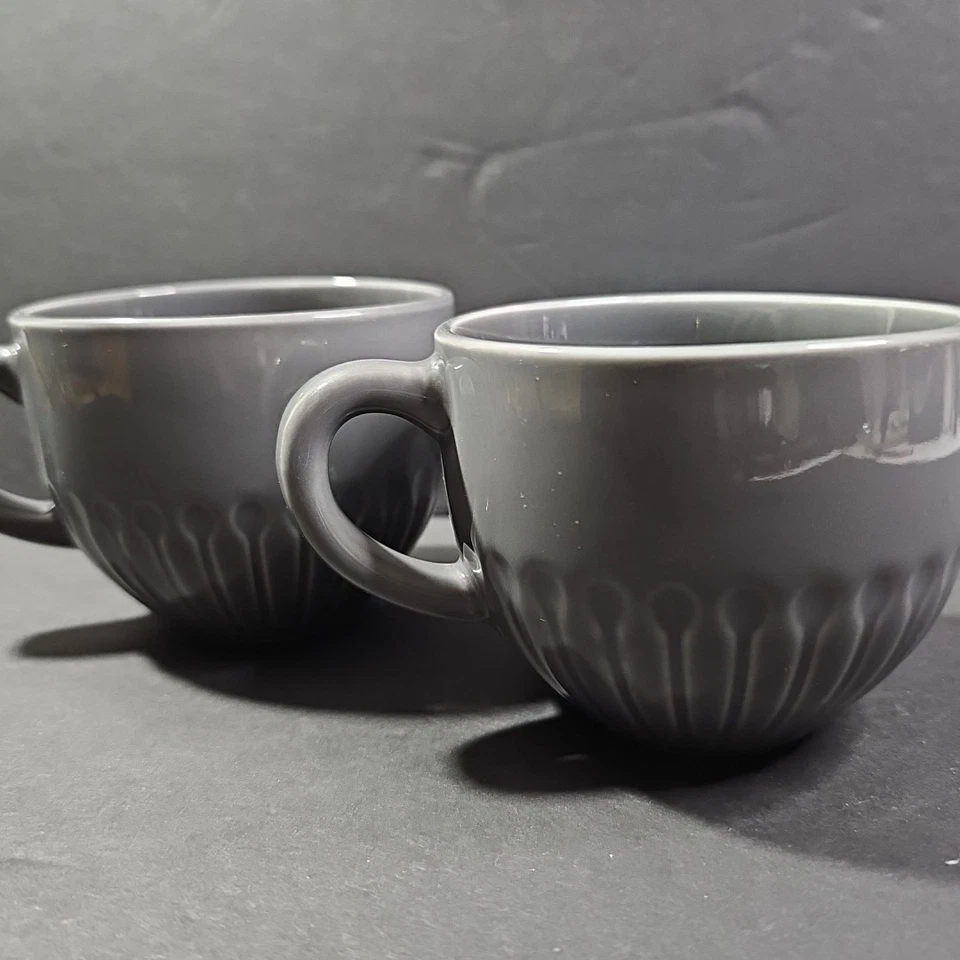 Ikea STRIMMIG 12 oz taza de café gris gres #12011 juego de 2 tazas  Foto 3 de 4