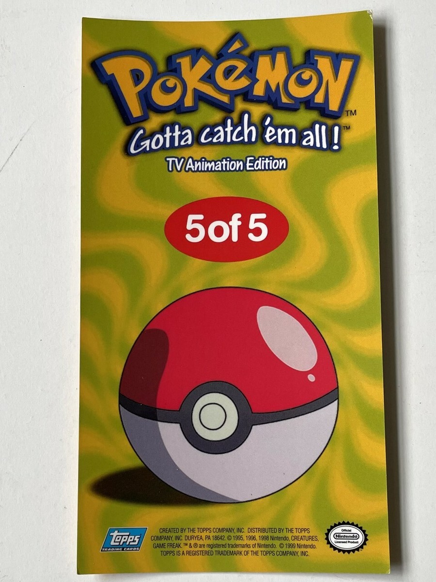Pokemon Topps TV Animation Edition - Jumbo - You Choose - Near