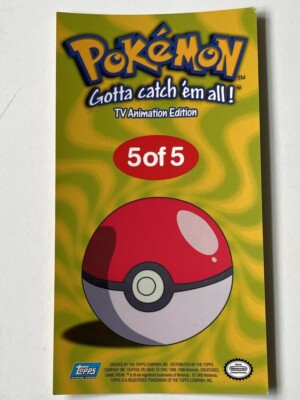 Pokemon Topps TV Animation Edition - Jumbo - You Choose - Near