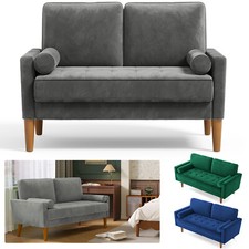 2-Sitzer Sofa Getuftet Sofa Modern Mini Couch Samt Kleines Sofa 121x 77 X 87cm